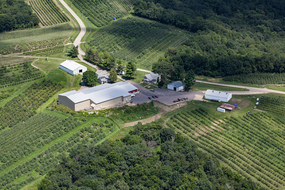 Orchard arial photo